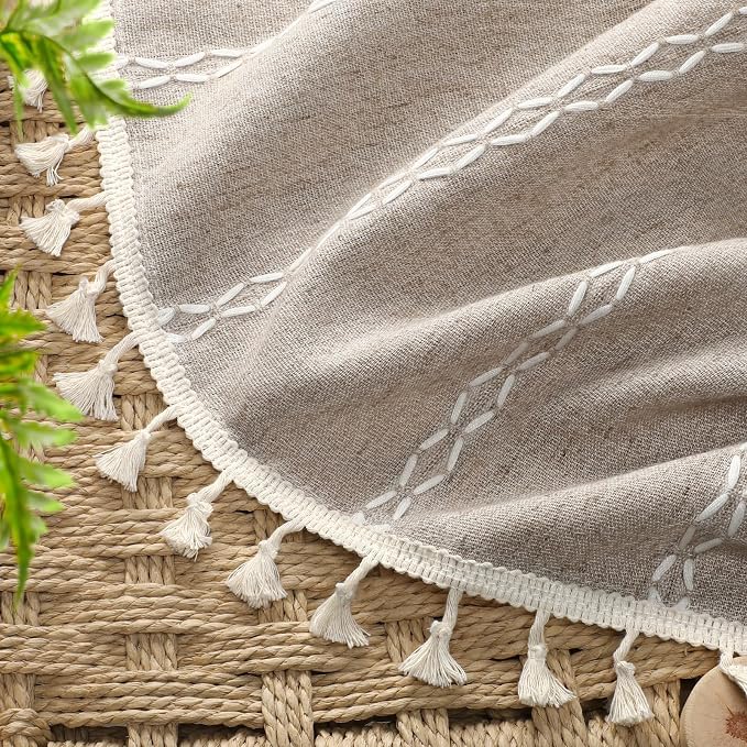 Khaki Brown Boho Blackout Curtains 90 Inch 2 Panels - Image 7