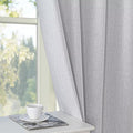 100% Blackout Curtains 96 inch Length 2 Panels Faux Linen Long Drapes by Zyvola