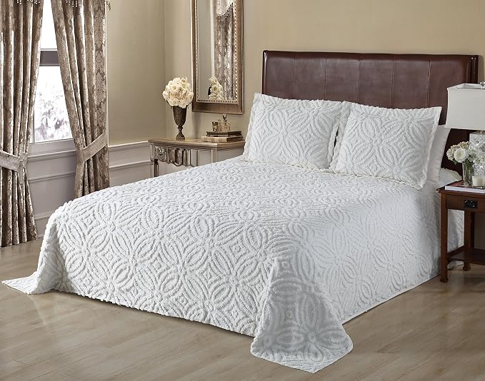 Beatrice Home Fashions Wedding Ring Standard Cotton Chenille Sham, cozy plush - Image 2
