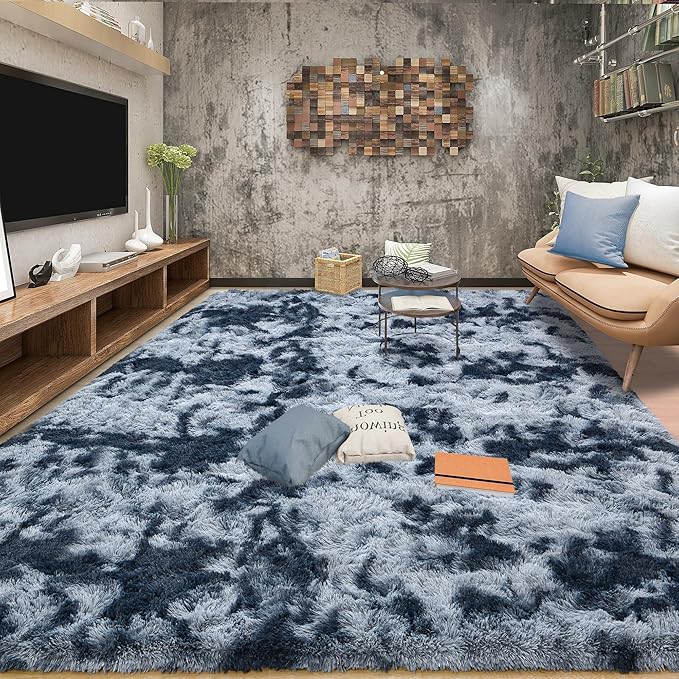 Fluffy Large Rugs for Living Room, 8x10 Area Rugs for Bedroom, Modern Shag Rug by Tepook