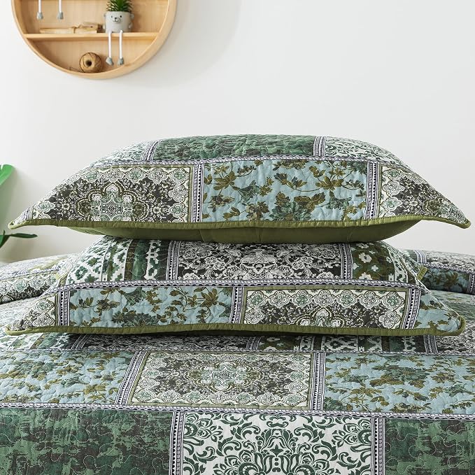 Etwel Cotton Patchwork King Size Quilt Set - Image 6