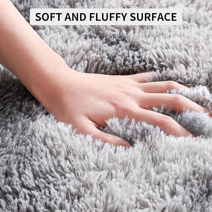 Soft Fluffy Rugs for Living Room, 5x8 Shaggy Area Rug for Bedroom, Modern Shag - Image 7