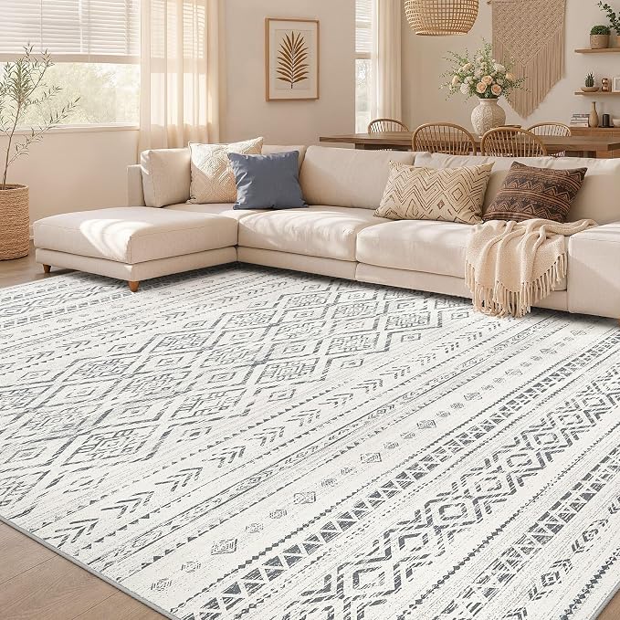 Nakagishi Area Rug Living Room Rugs: 10x14 Large Soft Machine Washable Boho by NakagishiAreaRug
