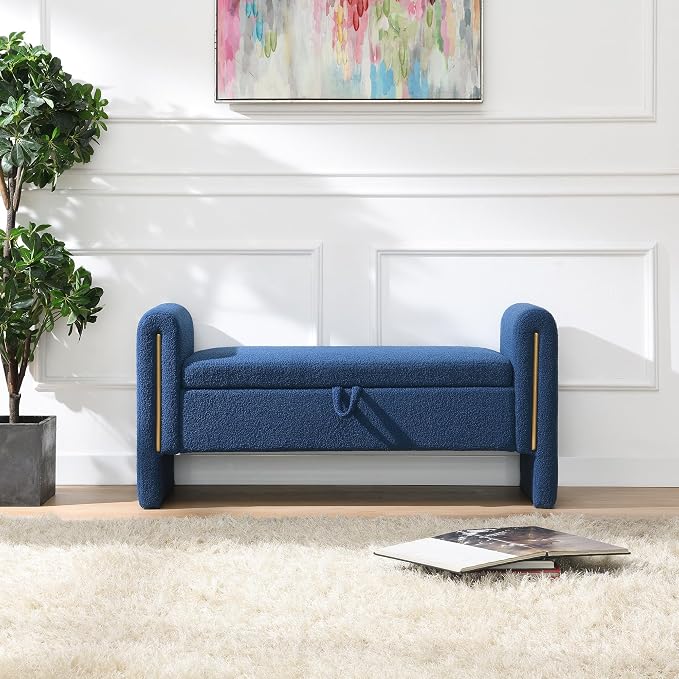 Modern Teddy Fabric Bed End Bench - Image 8