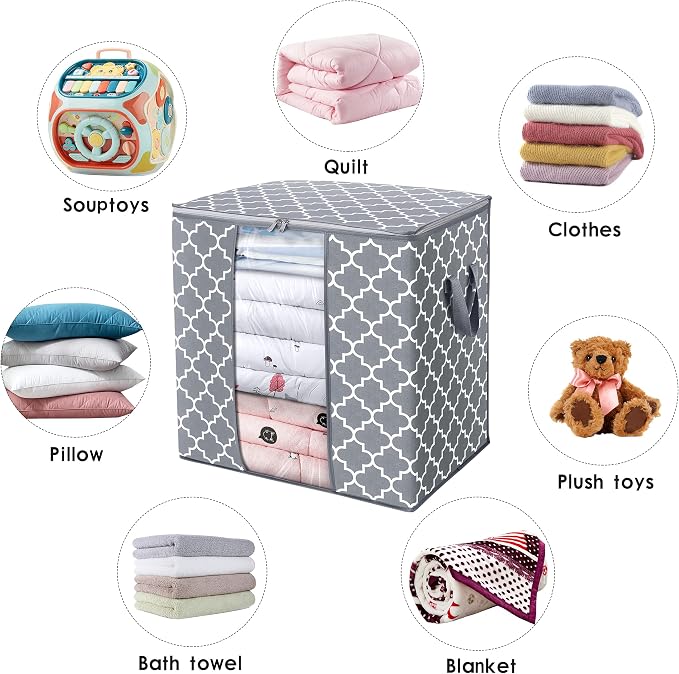 Storage Bags 2 Pack 100L Clothes Organization and Storage Containers | Large - Image 5