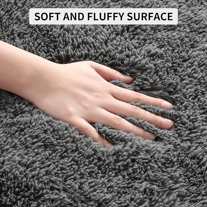 Soft Fluffy Rugs for Living Room, 5x8 Shaggy Area Rug for Bedroom, Modern Shag - Image 7