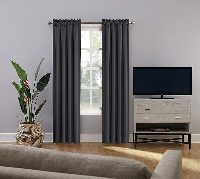 Sun Zero Oslo Theater Grade Extreme Total Blackout Rod Pocket Curtain Panel - Image 8