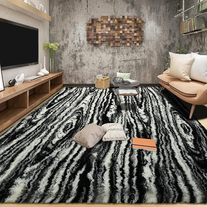 Soft Fluffy Rugs for Bedroom, 4x6 Area Rug for Living Room, Modern Shaggy Room - Image 3