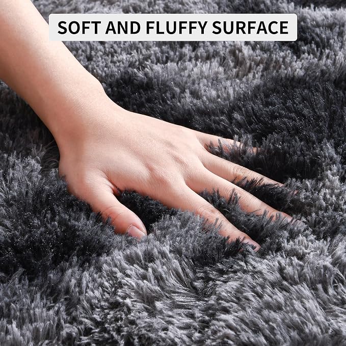 Soft Fluffy Rugs for Living Room, 5x7 Shaggy Area Rug for Bedroom, Modern Shag - Image 7