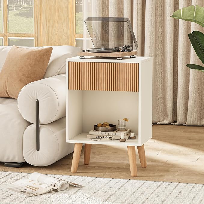 Fluted Nightstand, Modern Bedside Table - Image 8