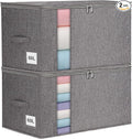punemi 60L Sturdy Comforter Storage Bag, Blanket Organizer 2 Pack, Zipper & 2 by Punemi