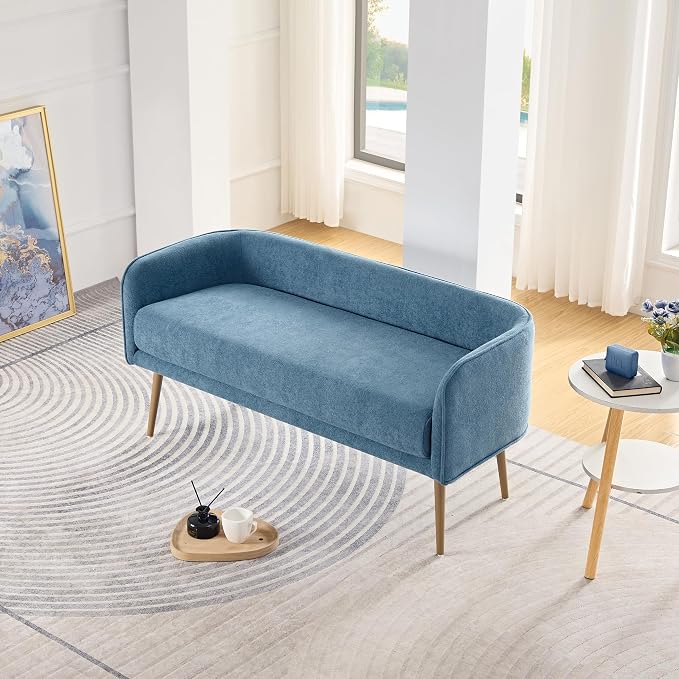 Bedroom Bench with Back, Inside Metal Frame, Extra Seat - Image 4