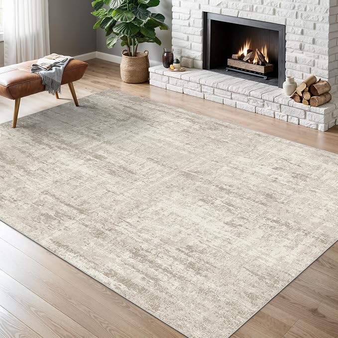 4x6 Area Rug for Entryway, Non Slip Washable Bedroom Rug, Stain Resistant Low - Image 3