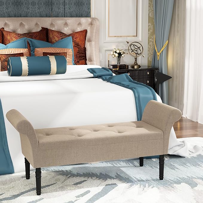 Changjie Furniture Modern Storage Bench Tufted Bed Bench Entryway Bench - Image 3