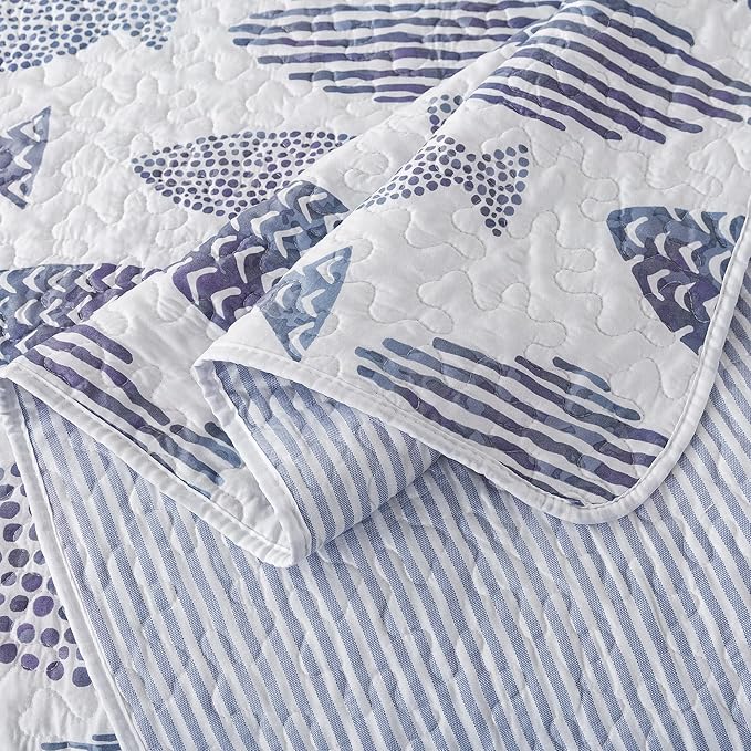 SLPR - Coastal Nautical Fish Quilt Set, King - Image 6
