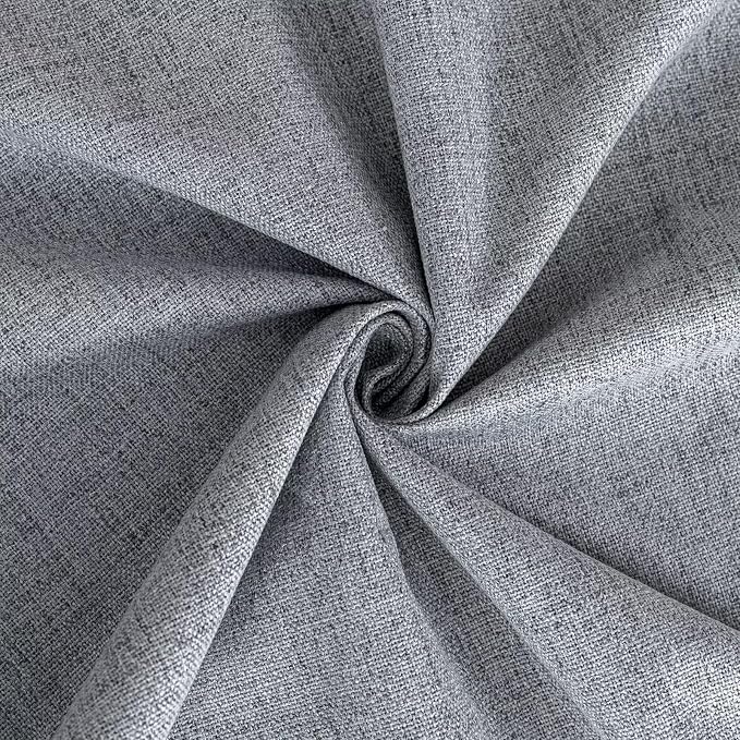 100% Blackout Curtains 96 inch Length 2 Panels Faux Linen Long Drapes - Image 8