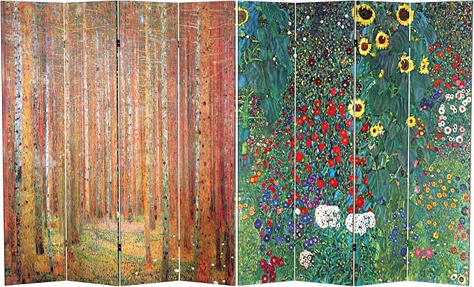 Red Lantern Double Sided Works of Klimt Room Divider by RedLantern