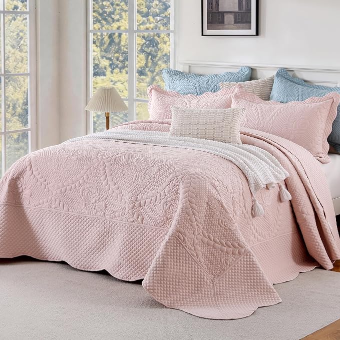 EVENHUG Oversized King Bedspreads California King Quilt Set by EVENHUG