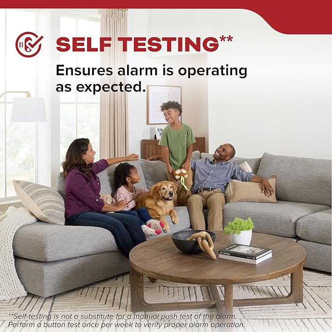 Kidde Smoke Detector, 10-Year Battery Powered, Voice Alerts, LED Warning Light Indicators, 20SD10-V