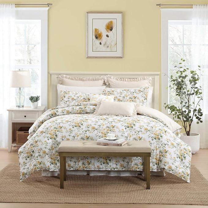 Laura Ashley - Full/Queen Comforter Set, Premium Cotton Bedding by Unknown