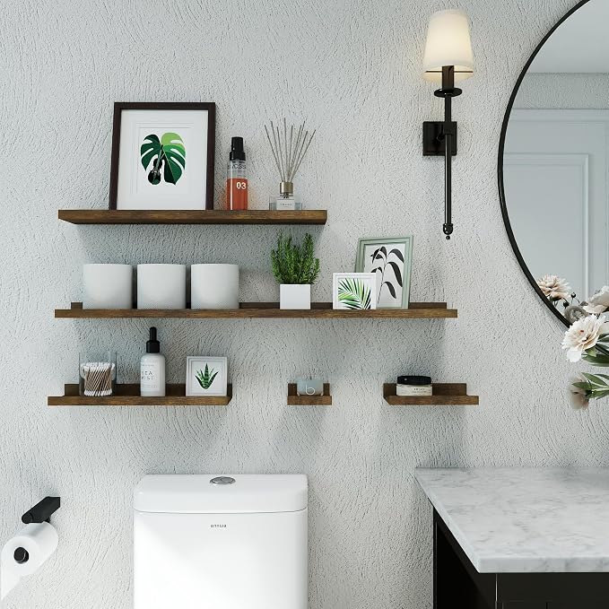 Brown Floating Shelves for Wall Decor, 36 in Shelf - Image 5