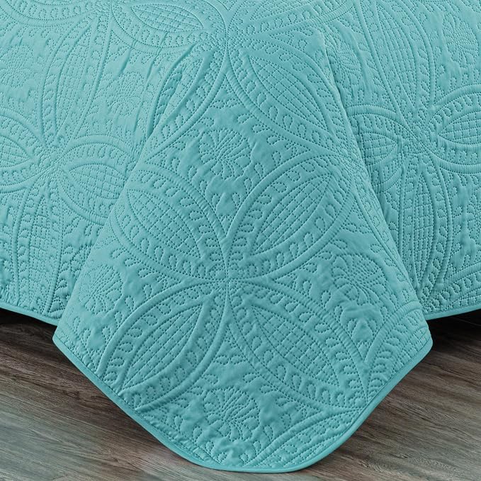 Chezmoi Collection Austin 3-piece Oversized Bedspread Coverlet Set | Oversized - Image 8