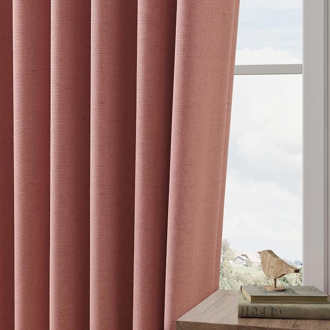 Joywell 100% Blackout Linen Curtains 90 Inches - Image 7
