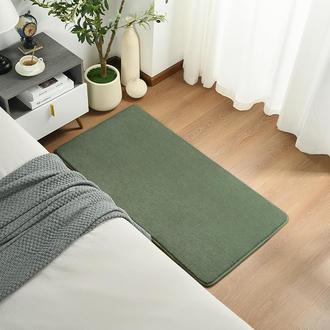 Modern Washable Runner Rugs, 2x4 Sage Green Bedroom Runner Rug | Small Area Rugs - Image 6