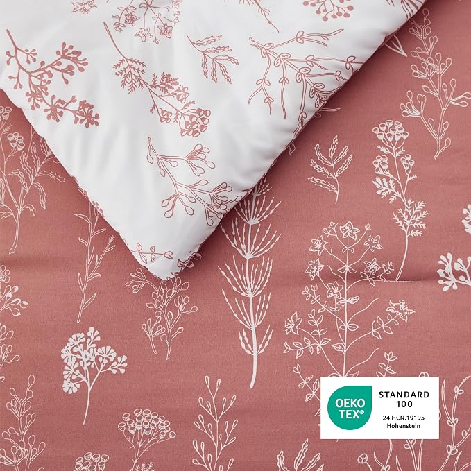 Bedsure Pink Clay Queen Comforter Set - Image 5