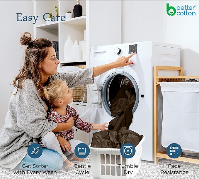 Royale Linens 400 Thread Count 100% American Grown Cotton Fitted Sheet Twin Size - All Around Elastic Fitted Sheet - Luxury Sateen Weave - Snug Fit Bottom Sheet Fit Up to 16 Inch (Twin, Hazel Nut)