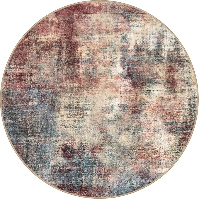 Round Area Rug 5 Ft Circle Entryway Rugs Round Washable Door Mat Indoor Entrance - Image 10