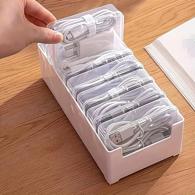 7 Grid Clear Cable Organizer Box - Image 4