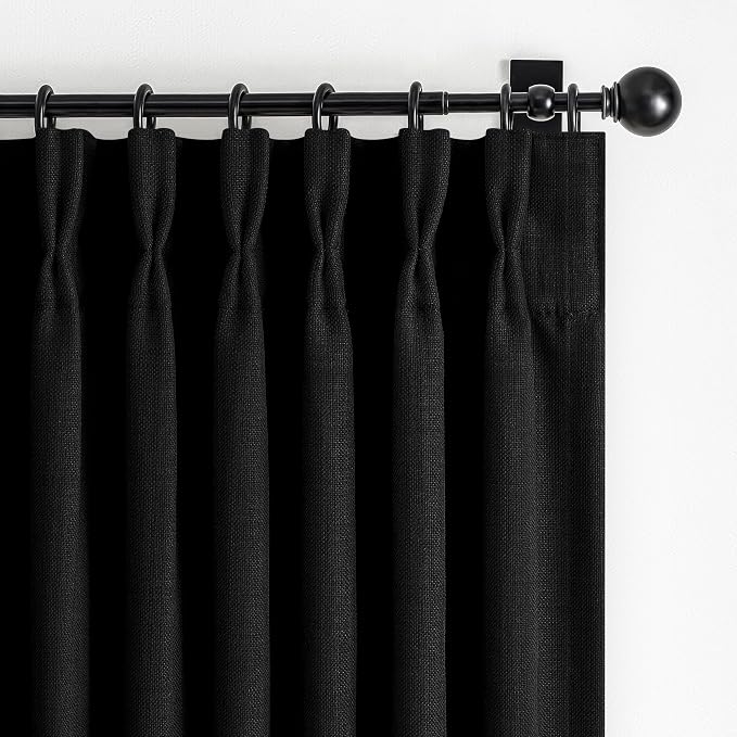 Pleat Linen Blend 100% Blackout Curtains by PleatedDrapes