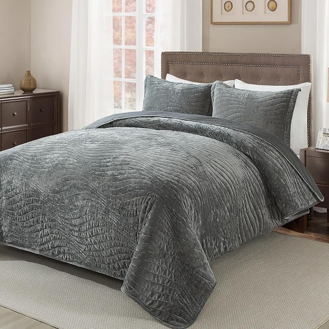 HoneiLife Velvet Quilt Sets Queen - Image 2