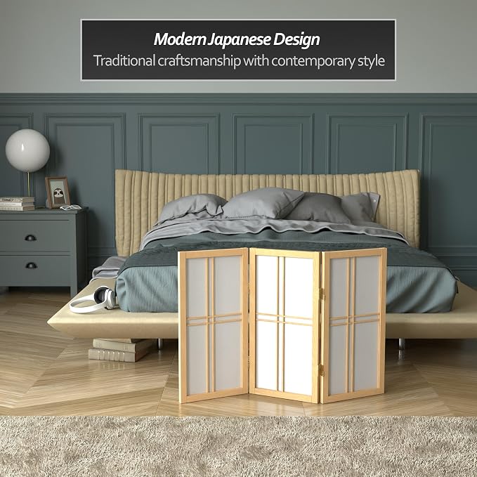 2 ft. Short Desktop Double Cross Shoji Screen - Image 3
