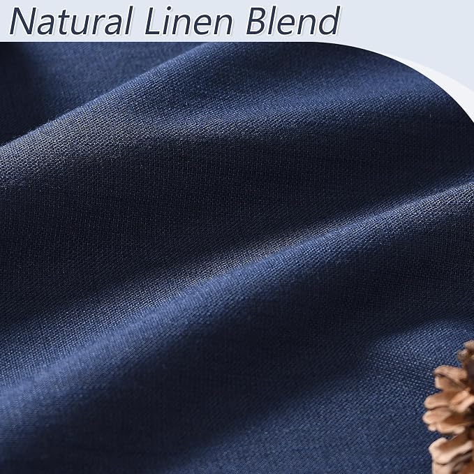 Navy Blue 100% Blackout Curtains 120 Inch Length 2 Panels Set - Image 3