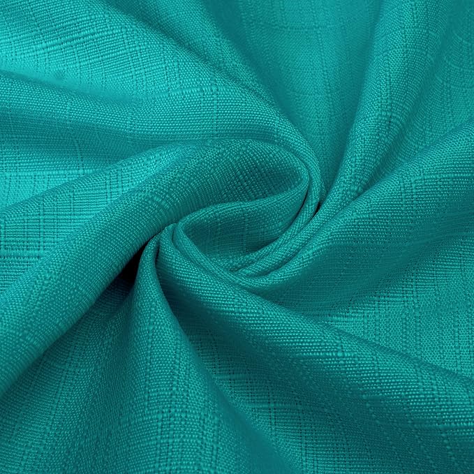 Diraysid 100% Blackout Curtains Turquise Linen Curtains - Image 5
