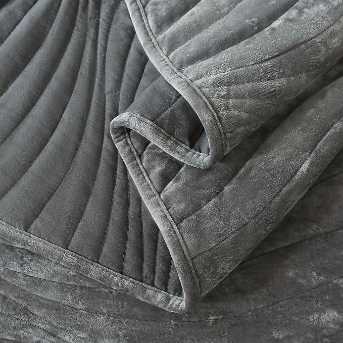 HoneiLife Velvet Quilt Sets King - Image 8