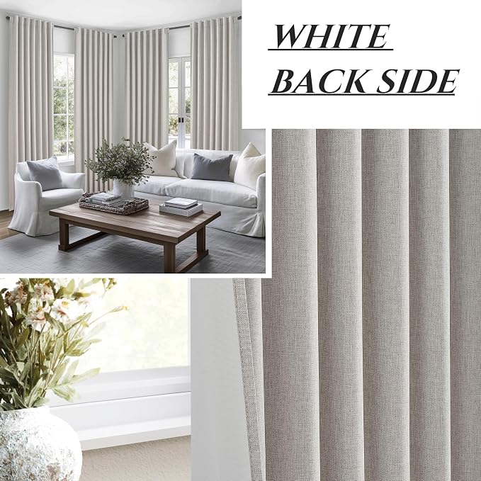 Light Brown Linen Floor to Ceiling Curtains - Image 6