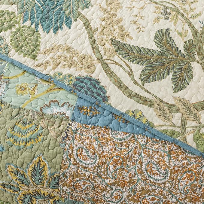 Etwel 100% Cotton Patchwork California King Quilt Set - Image 8