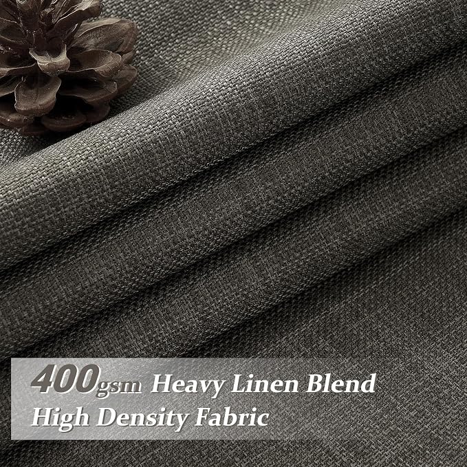 Dark Grey Blackout 84 Inch Curtains - Image 2