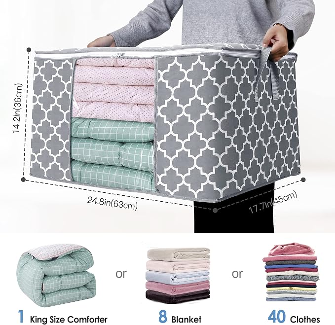 Storage Bags 100L 4Pack Clothes Organization and Storage Containers | Large - Image 2