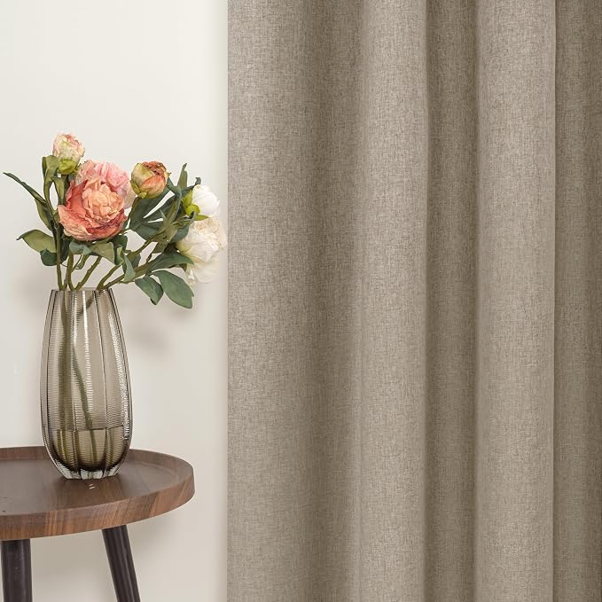 YoungsTex Burlap Linen 100% Blackout Curtains - Image 8
