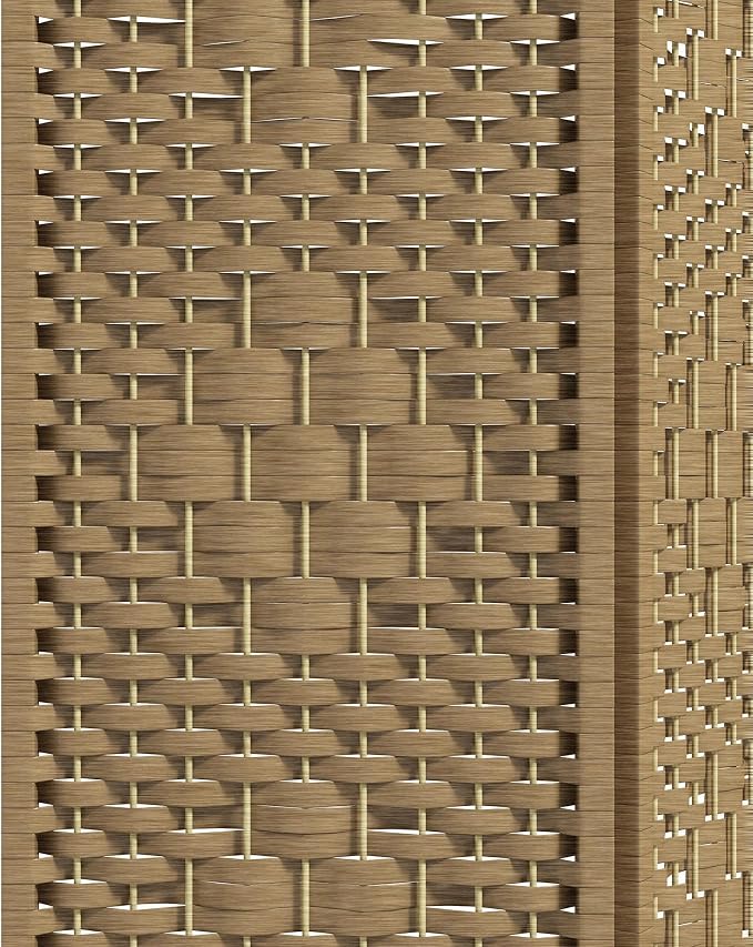 HOMCOM 4 Panel Room Divider, Folding Privacy Screen, Natural | Room Separator - Image 8