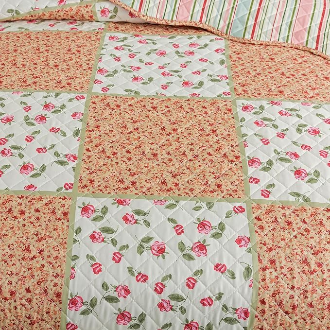 Etwel Lightweight Patchwork Queen Size Quilt Set - Image 6