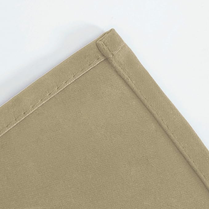 Beige Thermal Blackout Curtains/52 x 54 Inch/Set of 2 Panels Room Darkening - Image 8
