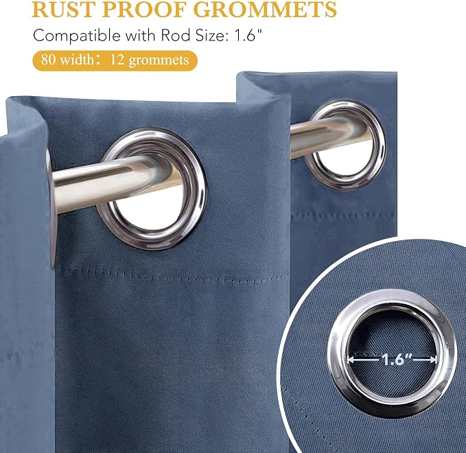 RYB HOME Blackout Thermal Insulated Curtain - Image 7