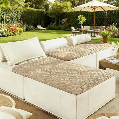 gogobunny 100% Double-Sided Waterproof Dog Bed Cover Pet Blanket Sofa Couch Furniture Protector for Puppy Large Dog Cat, Reversible (40x50 Inch (Pack of 1), Dark Beige/Light Beige)