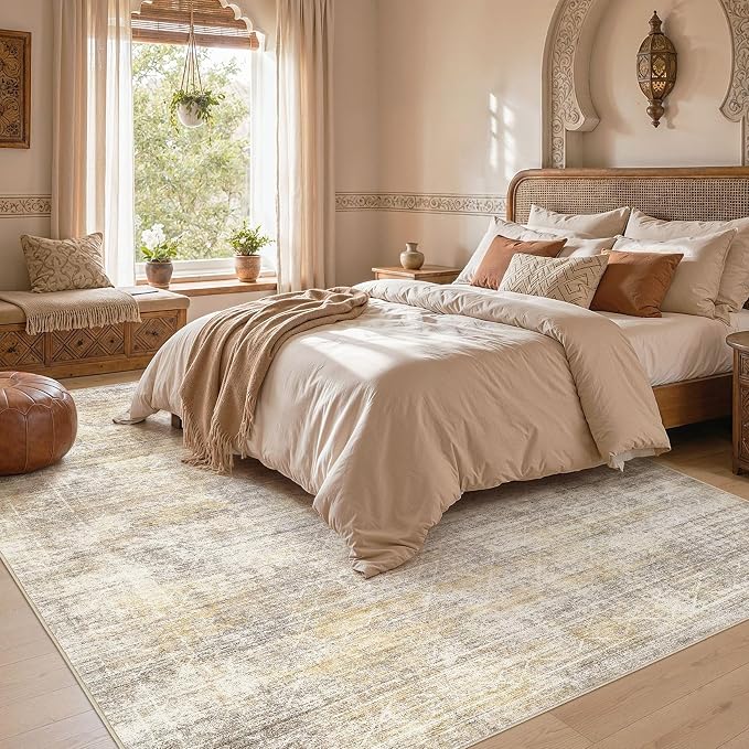 cotiled Boho 10x14 Area Rug for Living Room: Large Moroccan Washable Rug | - Image 5
