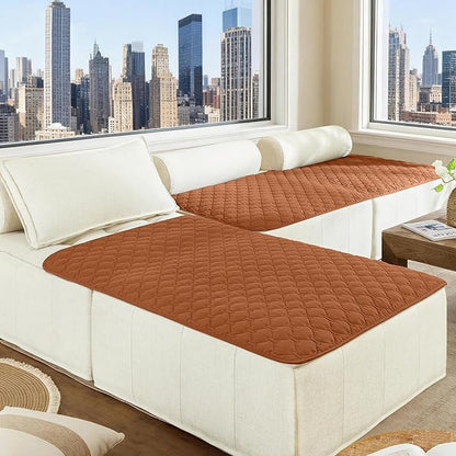 gogobunny 100% Double-Sided Waterproof Dog Bed Cover Pet Blanket Sofa Couch Furniture Protector for Puppy Large Dog Cat, Reversible (40x50 Inch (Pack of 1), Dark Pumpkin/Light Pumpkin)